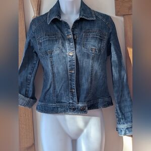 Ann Taylor Loft Blue Denim Jacket 2P XSP